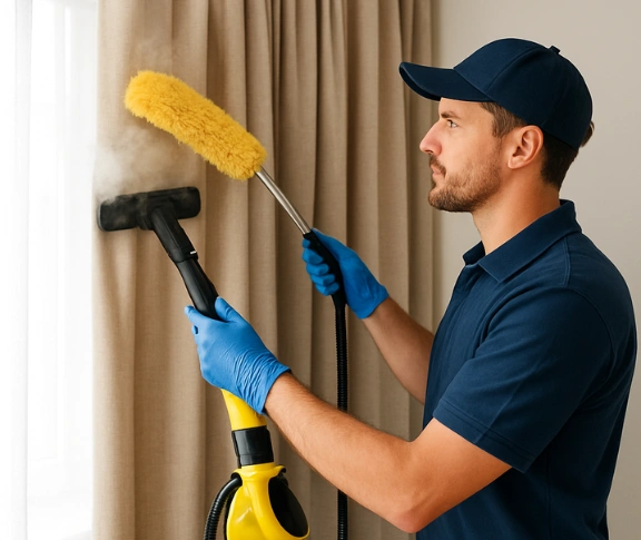 Trusted drapes cleaning technician Matty Curtain Cleaning ellen-grove QLD