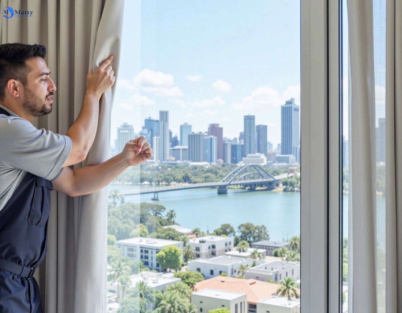 Professional curtain steam cleaning service ellen-grove QLD by Matty Curtain Cleaning